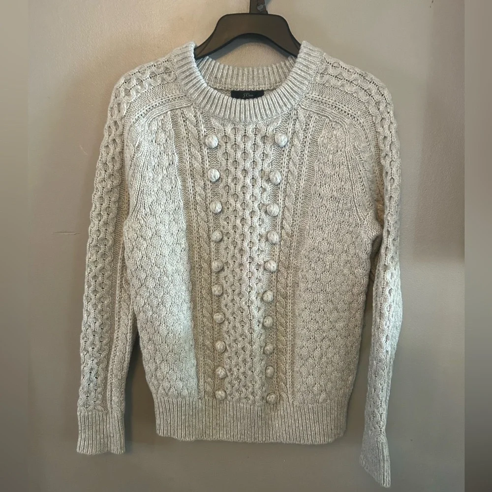 J. Crew Sweater Women's Textured Popcorn Knit - Gray NWT